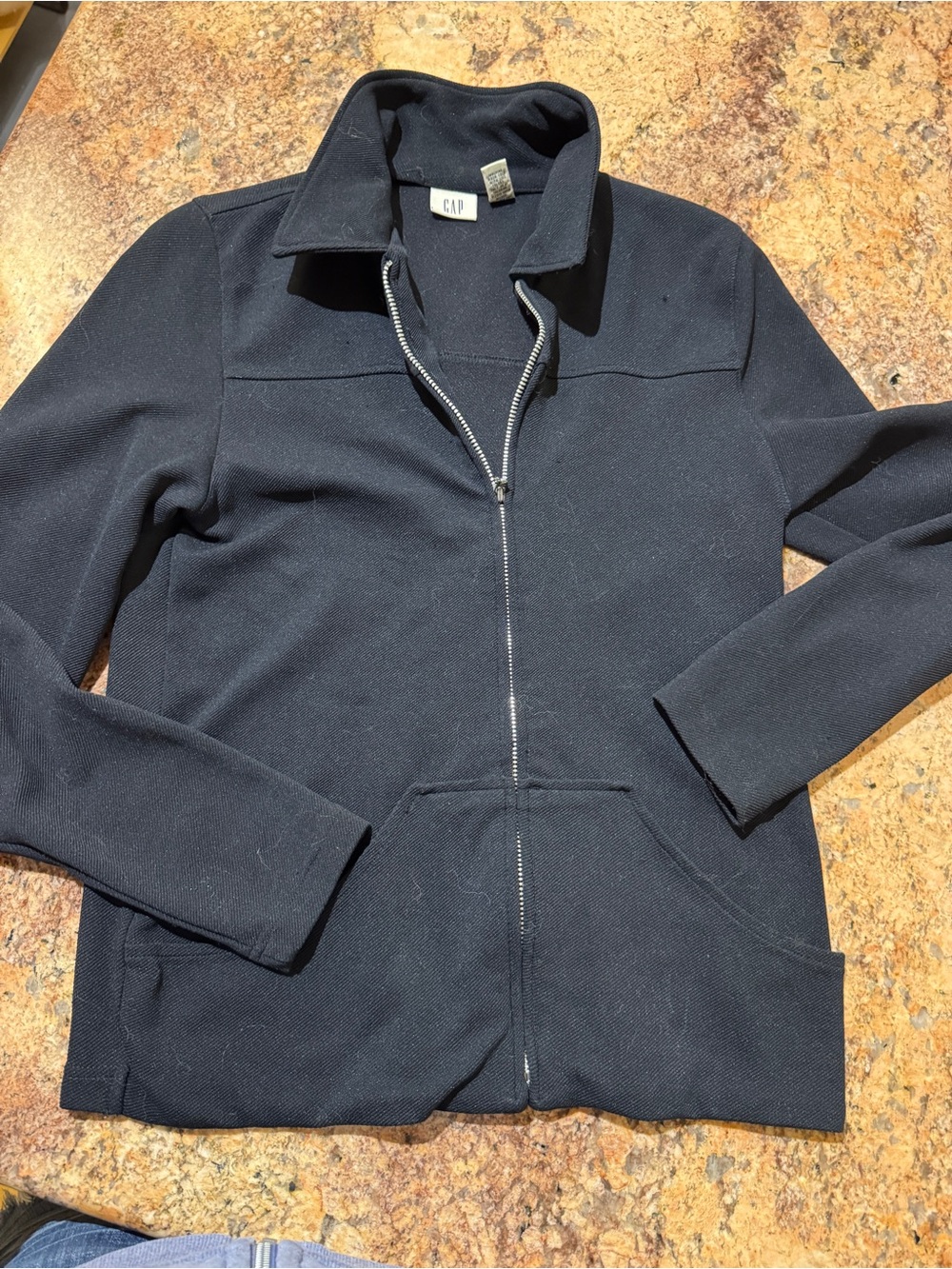 GAP Vintage Black Leisure Suit Style Jacket